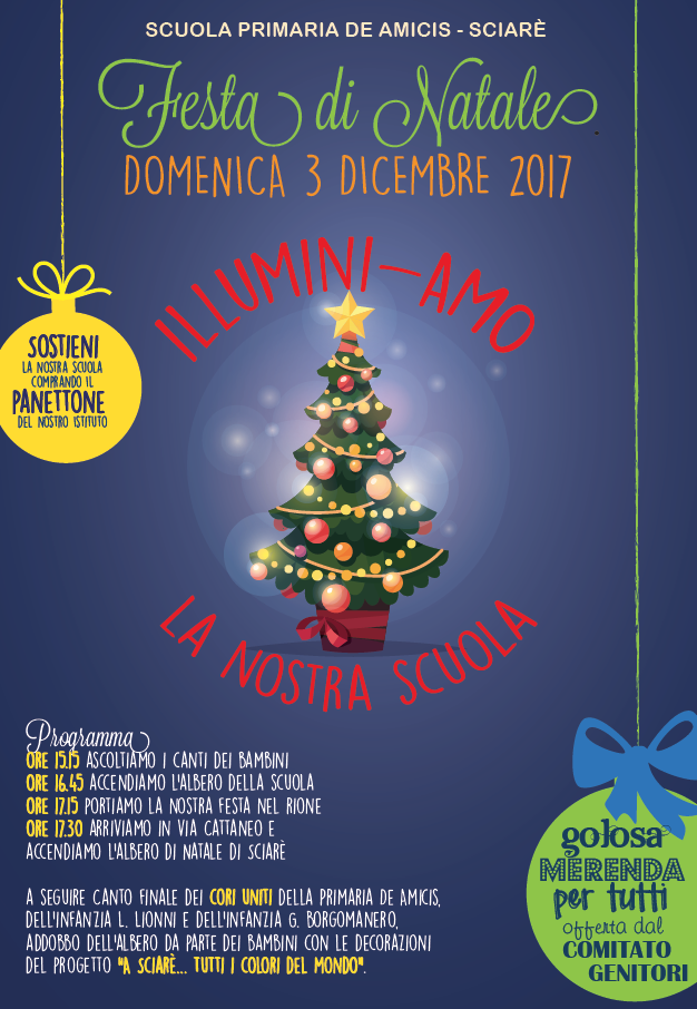 Volantino festa di Natale Sciarè 2017