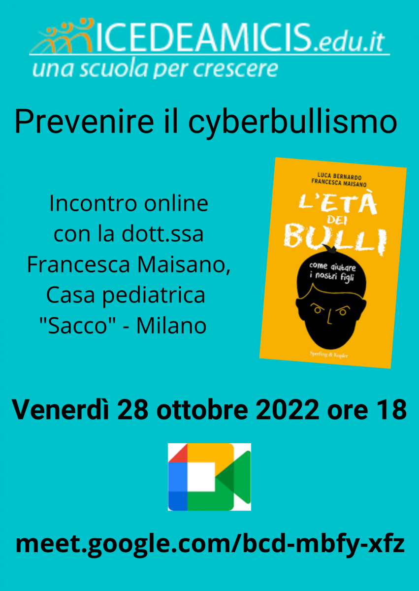 Prevenire il bullismo - evento on line 28/10/2022