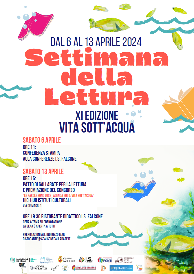  Settimana della Lettura - XI edizione - " Vita sott’acqua"  - Dal 6 al 13 aprile 2024 